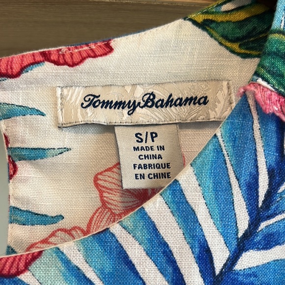 Tommy Bahama 100% Linen Palm Floral Print Dress w/Pockets, Small - Picture 6 of 11